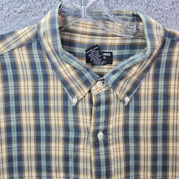 Polo Jeans Co. Ralph Lauren Men's Long Sleeve Plaid Brown Size 2XL - Picture 2 of 8